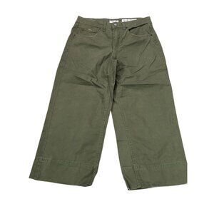 Vintage Olive Green Wide Leg Cotton Pants Size 9 By Indigo Rein